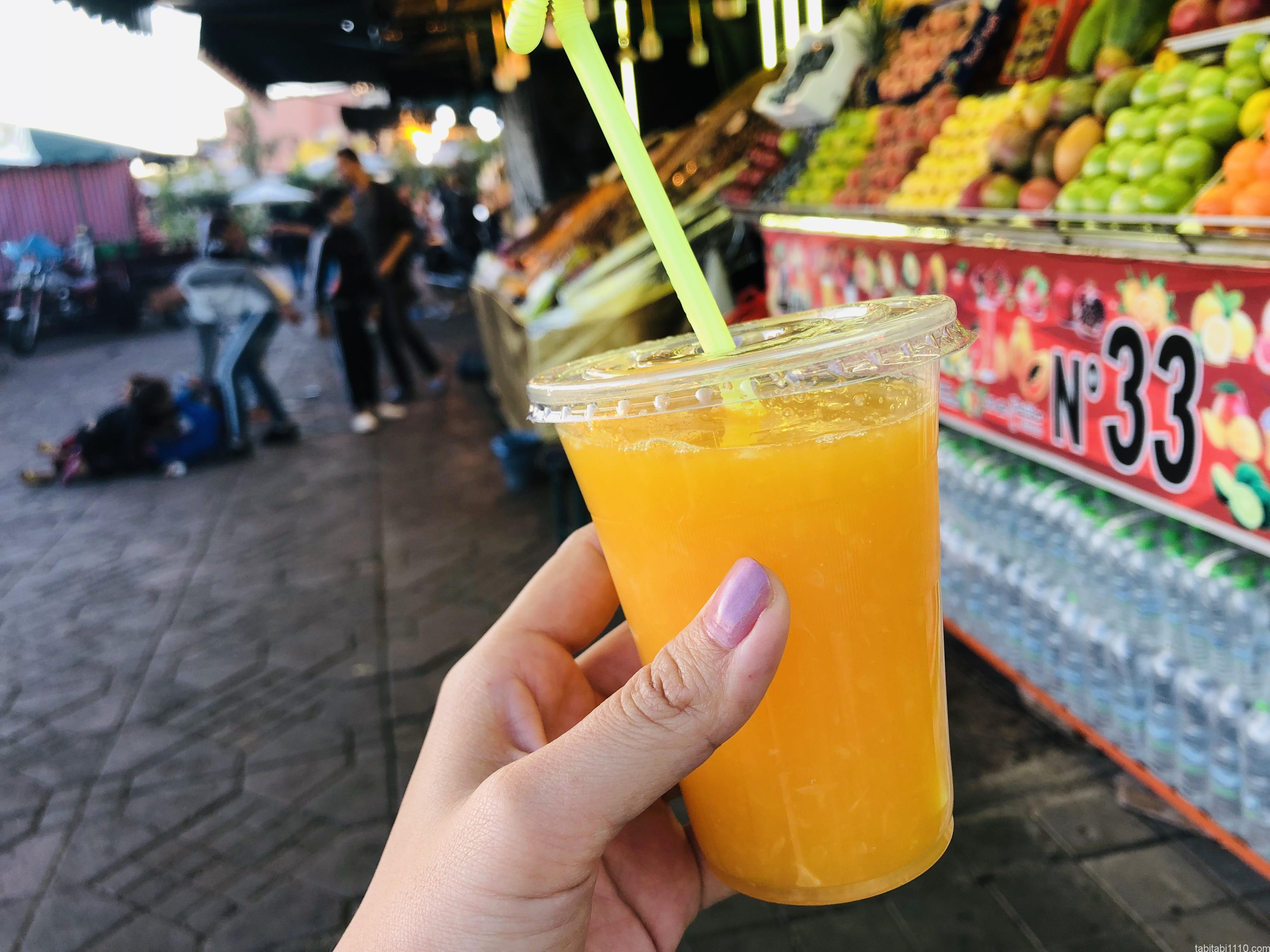 フナ広場｜オレンジジュース