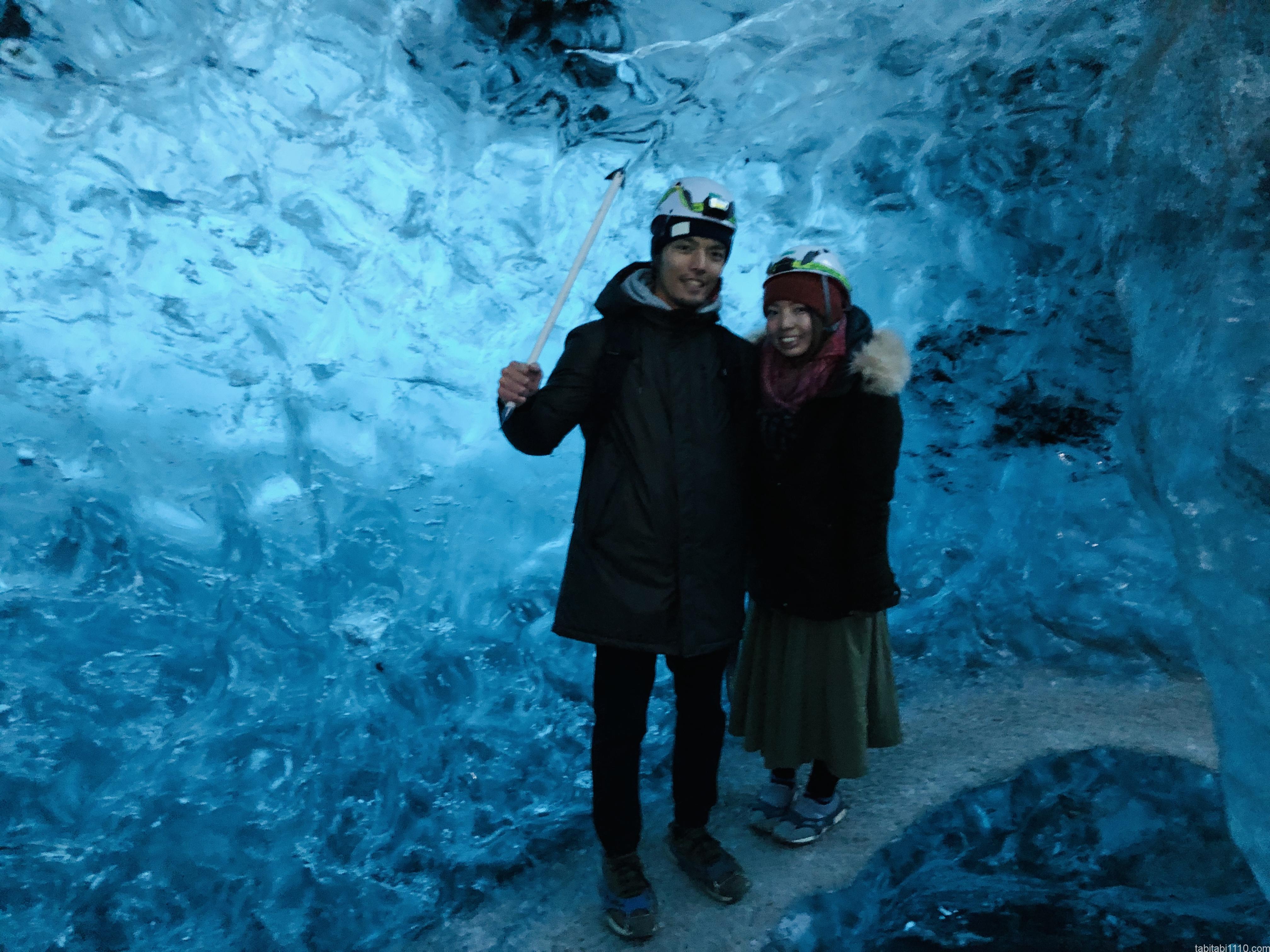 氷の洞窟ツアー｜記念撮影